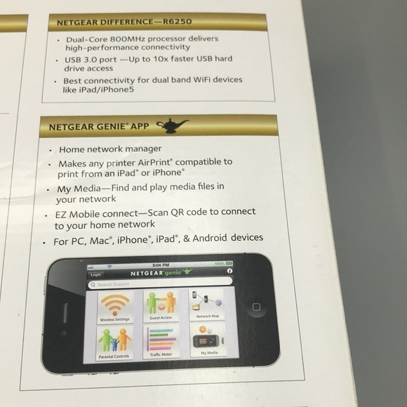 NETGEAR AC1600 Dual Band Wi-Fi Gigabit Router (R6250) - Picture 12 of 12